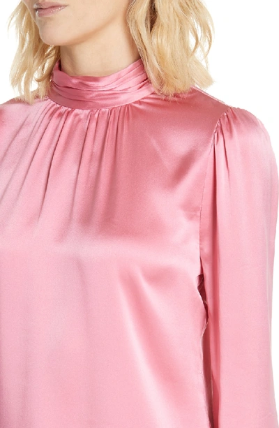 Shop Veronica Beard Chilton Bow Back Silk Blouse In Pink