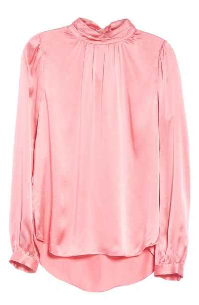 Shop Veronica Beard Chilton Bow Back Silk Blouse In Pink