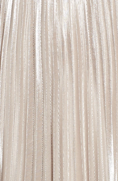 Shop Jill Jill Stuart Pleated Metallic Dress In Champagne