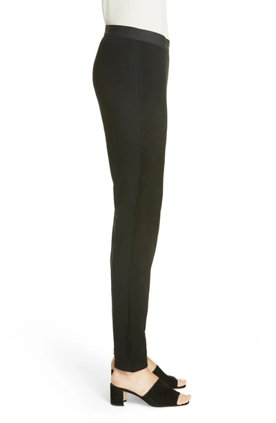 Shop Eileen Fisher Suede Front Leggings In Black