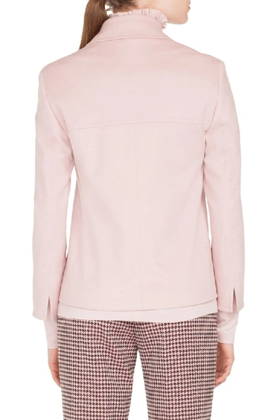 Shop Akris Punto Cashgora Jacket In Blush Rose