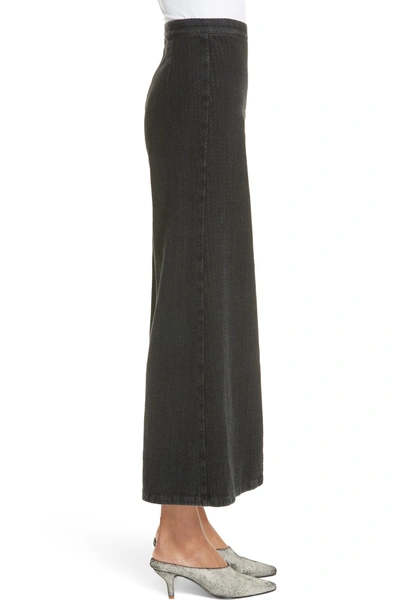 Shop Rachel Comey Absolute Herringbone Weave Wide Leg Pants In Black