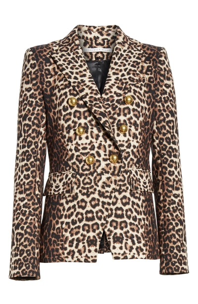Shop Veronica Beard Miller Leopard Print Dickey Jacket In Nude/ Brown