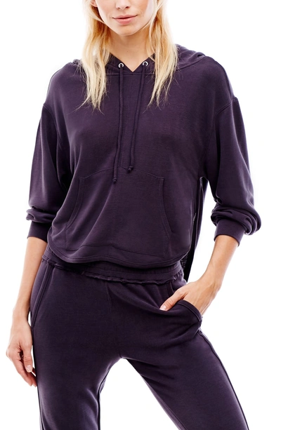 Shop Free People Movement Back Into It Cutout Hoodie In Wine