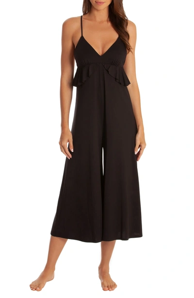 Shop Midnight Bakery Iggy Cropped Jumpsuit In Black