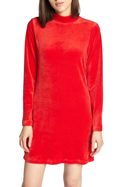 Shop Sanctuary Endless Night Velour Dress In Street Red