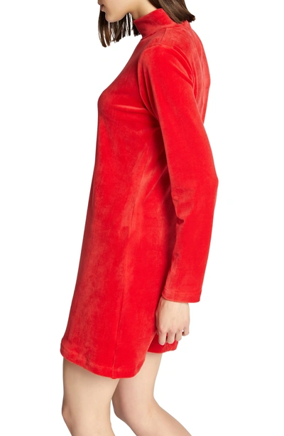 Shop Sanctuary Endless Night Velour Dress In Street Red