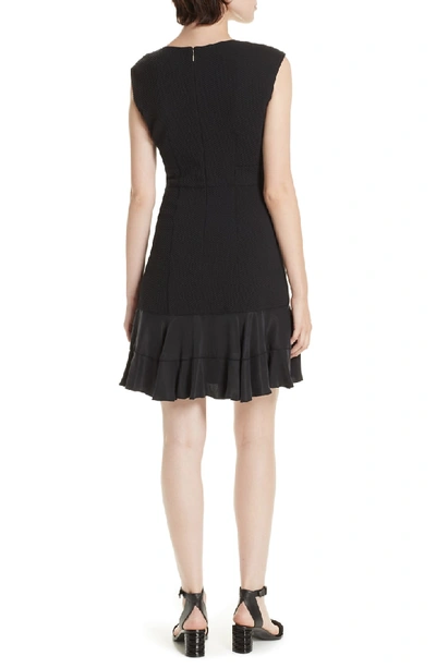 Shop Rebecca Taylor Honeycomb Fit & Flare Dress In Black