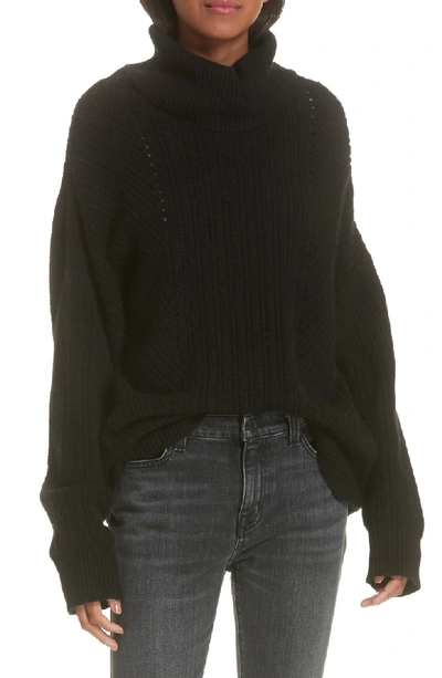 Shop Nili Lotan Keirnan Cashmere Turtleneck Sweater In Black