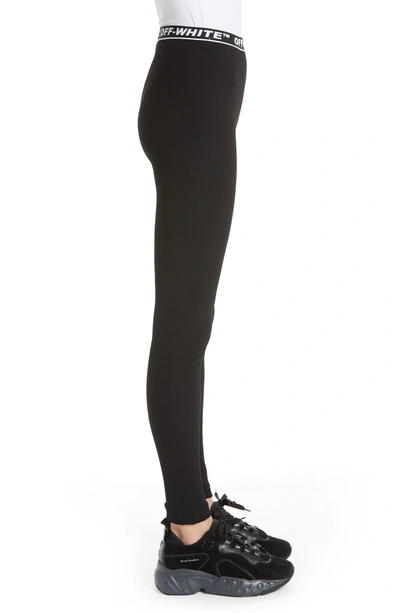 Shop Off-white Cannette Simple Logo Leggings In Black No Color