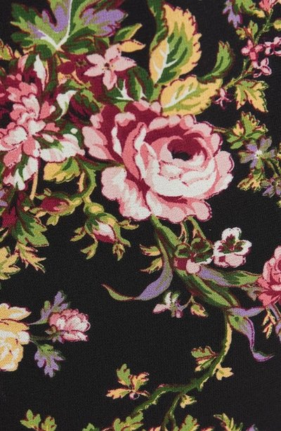 Shop Wayf Miranda Tiered Ruffle Dress In Black Tapestry Floral