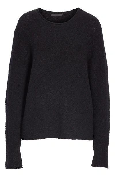 Shop Jenni Kayne Boucle Crewneck Sweater In Black