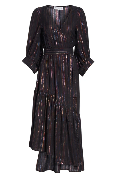 Shop Apiece Apart Bougainville Metallic Stripe Wrap Dress In Multi Stripe