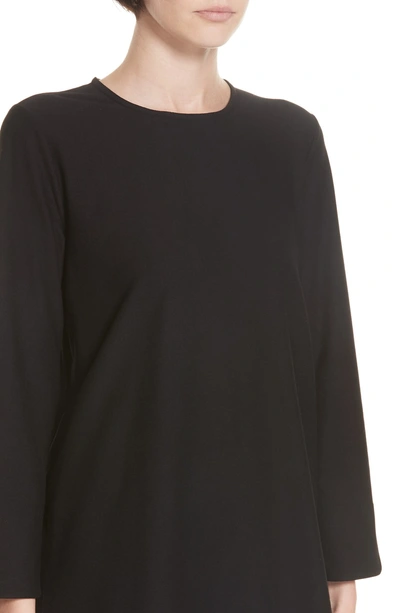 Shop Eileen Fisher Bracelet Sleeve Knit Tunic In Black