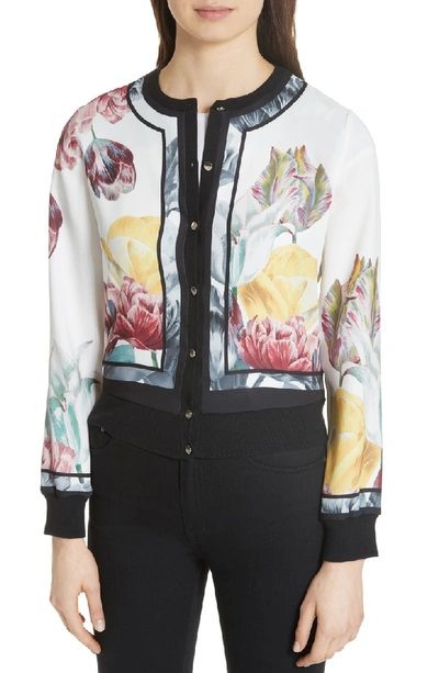 Shop Ted Baker Olyviaa Tranquility Woven Jacket In White