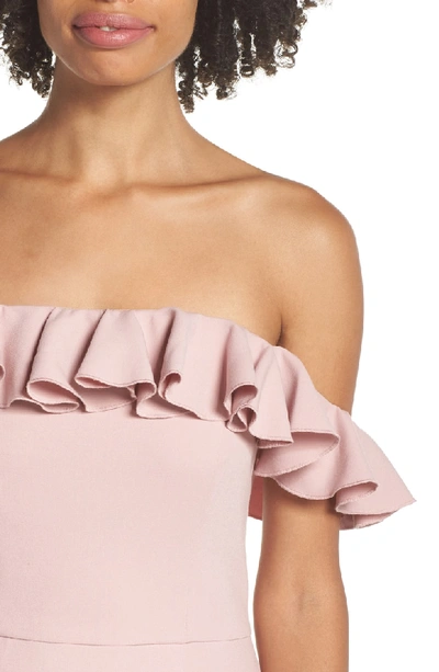 Shop French Connection Whisper Light Off The Shoulder Ruffle Dress In Tea Gown