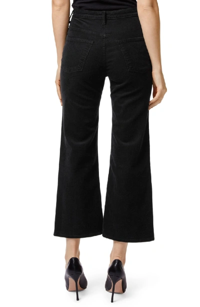 Shop J Brand Joan High Waist Corduroy Crop Flare Jeans In Black