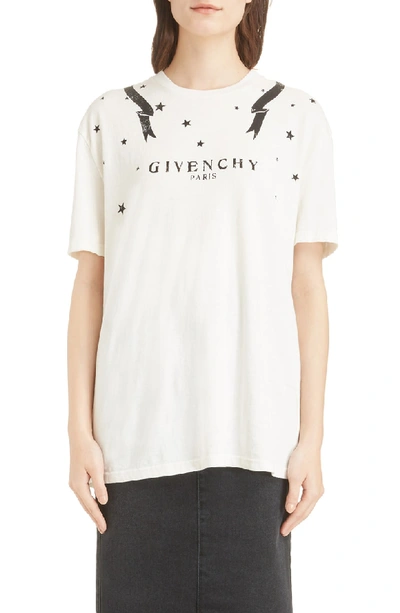 Shop Givenchy Gemini Back Graphic Tee In Off White