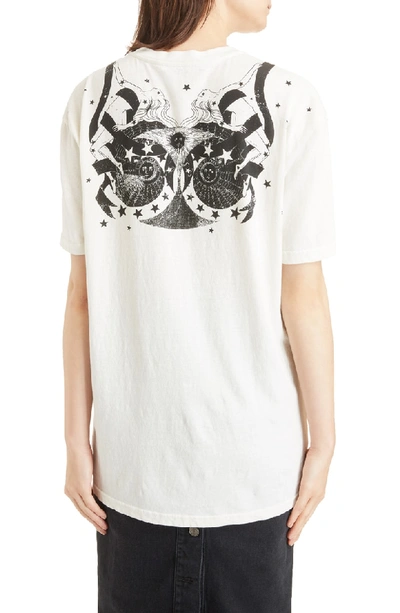 Shop Givenchy Gemini Back Graphic Tee In Off White