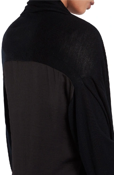 Shop Allsaints Ires Woven Cardigan In Black