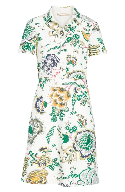 Shop Tory Burch Tilly Floral Shirtdress In Ivory Happy Times