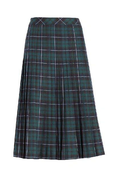 Shop Sandy Liang Pleated Plaid Uniform Skirt
