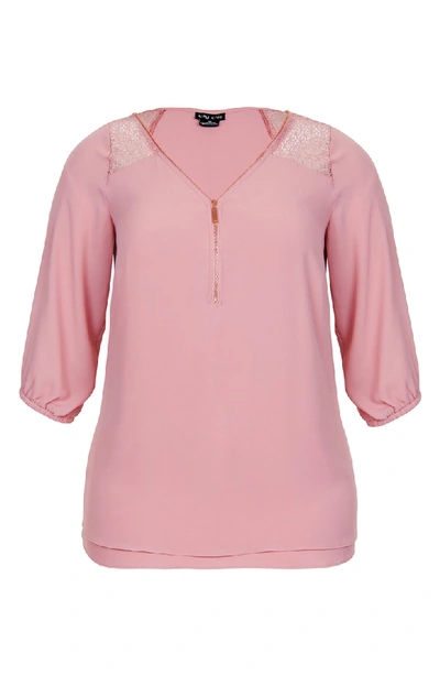 Shop City Chic Charmed Top In Rose Water