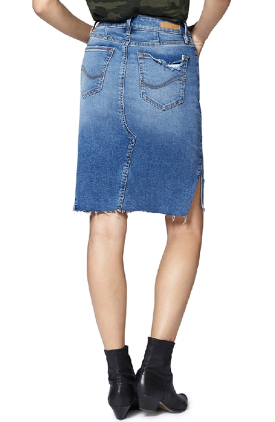 Shop Sanctuary Sia A-line Denim Skirt In Flat Iron Rigid