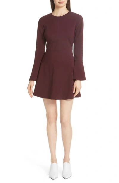 Shop A.l.c Trixie Flare Sleeve Dress In Sangria