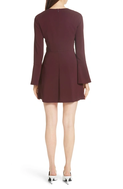 Shop A.l.c Trixie Flare Sleeve Dress In Sangria