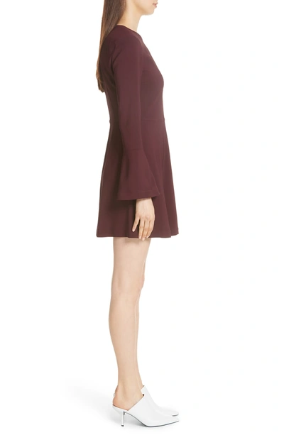 Shop A.l.c Trixie Flare Sleeve Dress In Sangria