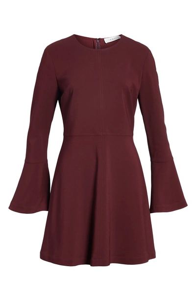 Shop A.l.c Trixie Flare Sleeve Dress In Sangria