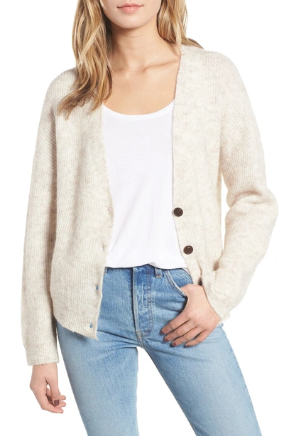 Shop Obey Ronnie Cardigan In Ivory