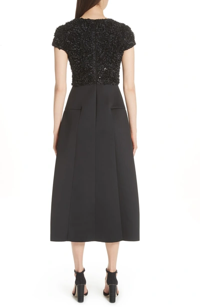 Shop Emporio Armani Embellished Midi Dress In Black