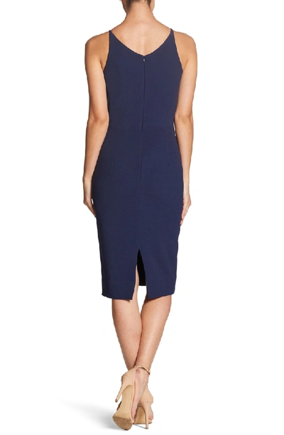 Shop Dress The Population Lyla Crepe Cocktail Dress In Midnight Blue