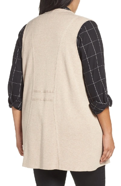Shop Foxcroft Jodi Longline Sweater Vest In Camel
