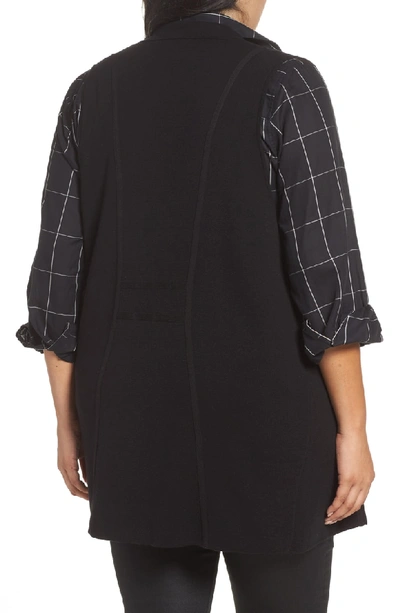 Shop Foxcroft Jodi Longline Sweater Vest In Black