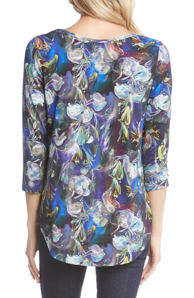 Shop Karen Kane Floral Shirttail Top In Print