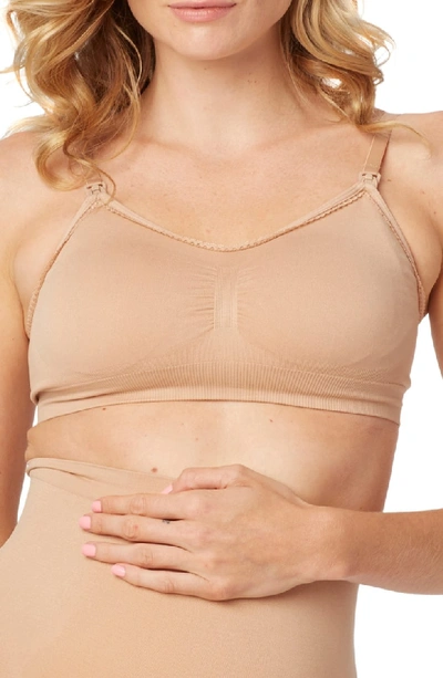 Shop Rosie Pope Seamless Sleep Maternity Bra In Nude