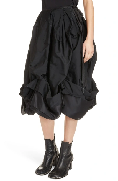 Shop Jw Anderson Balloon Side Tie Skirt In Black