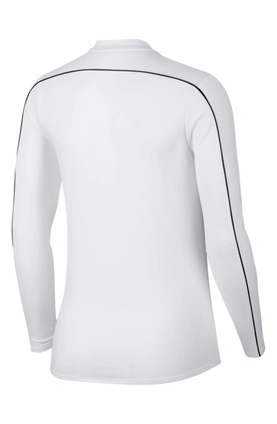 Shop Nike Court Dri-fit Quarter Zip Top In White/ Black/ Black/ White