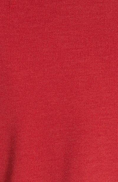 Shop St John Slanted Colorblock Milano Knit Topper In Caviar/ Burnt Red
