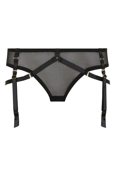 Shop Bluebella Petra Panties With Garters In Black