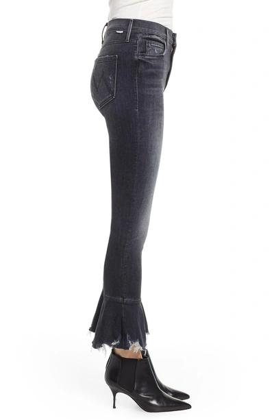 Shop Mother Cha Cha Chew High Waist Flounce Hem Jeans In Leave The Light On