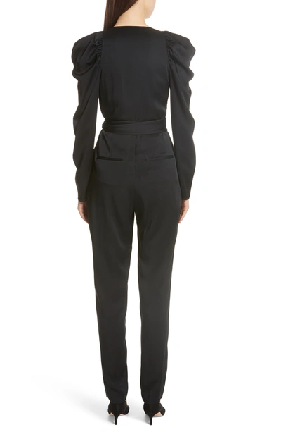 Shop A.l.c Christian Crepe De Chine Jumpsuit In Black