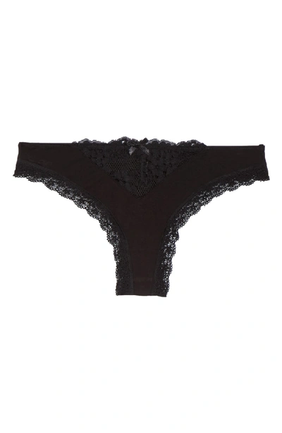 Shop Honeydew Intimates Willow Thong In Black