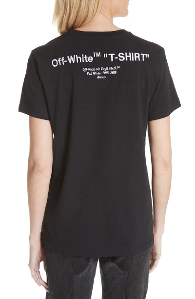 Shop Off-white Quotes Casual Tee In Black White