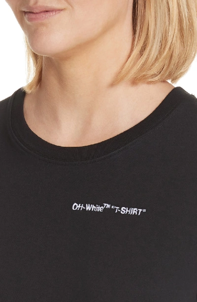 Shop Off-white Quotes Casual Tee In Black White