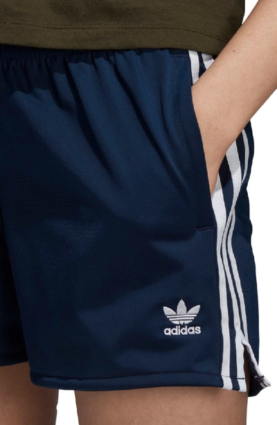 Shop Adidas Originals 3-stripes Shorts In Collegiate Navy