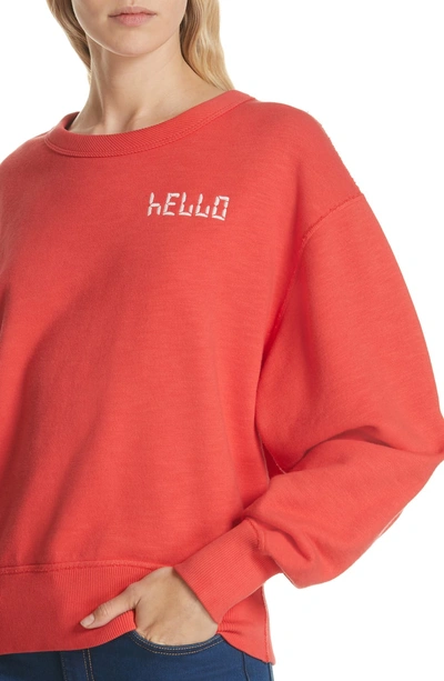 Shop Rag & Bone Hello Sweatshirt In Candy Apple